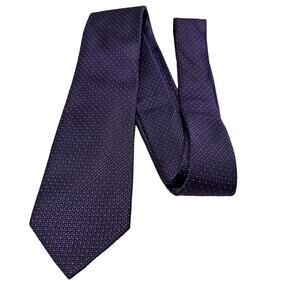 Van Heusen Silk Tie Shimmer Purple‎ Geometric Men Necktie 59 x 3” 100% Silk